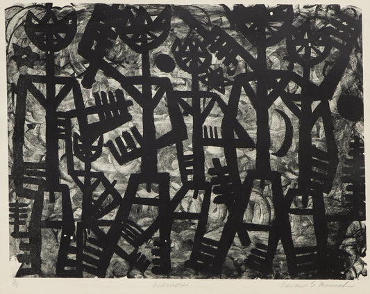 Edward Marecak (1919-1993) artwork for sale. Warriors (Figural Abstract), Print, Denver, Colorado, Art Gallery)