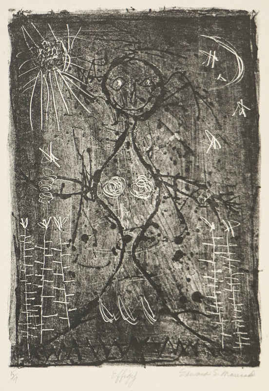 Edward Marecak, Effigy, lithograph on paper Print