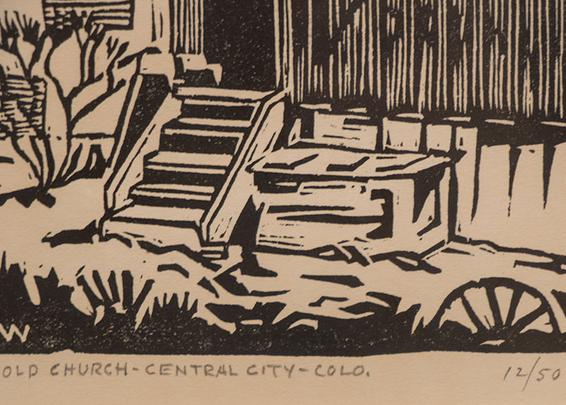 Old Church, Central City Colorado (12/50), Print, 1934