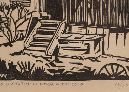 Old Church, Central City Colorado (12/50), Print, 1934