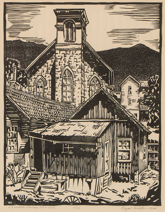 Old Church, Central City Colorado (12/50), Print, 1934