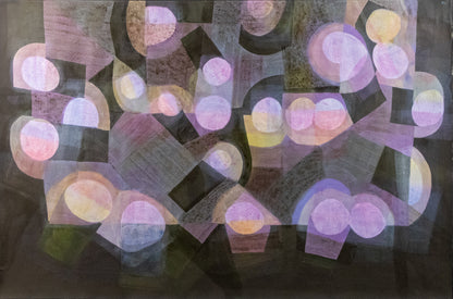 Untitled (Overhead Lights Diptych), Painting, circa 1970