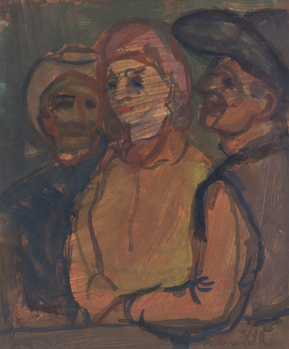 Ranchers (Three Figures), Painting, 1948