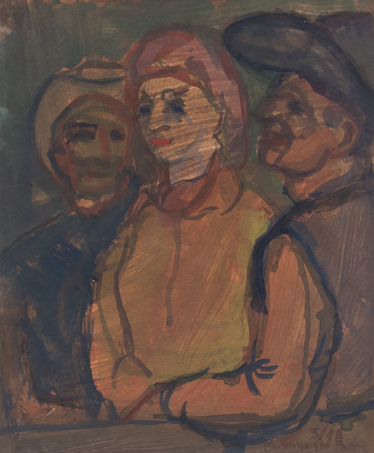 Ranchers (Three Figures), Painting, 1948