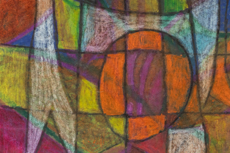 Witches Entrance (Abstract in Red, Violet, Orange, White, and Black), Drawing, 1960