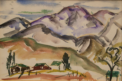 Untitled (Mountain Landscape), Painting, circa 1935