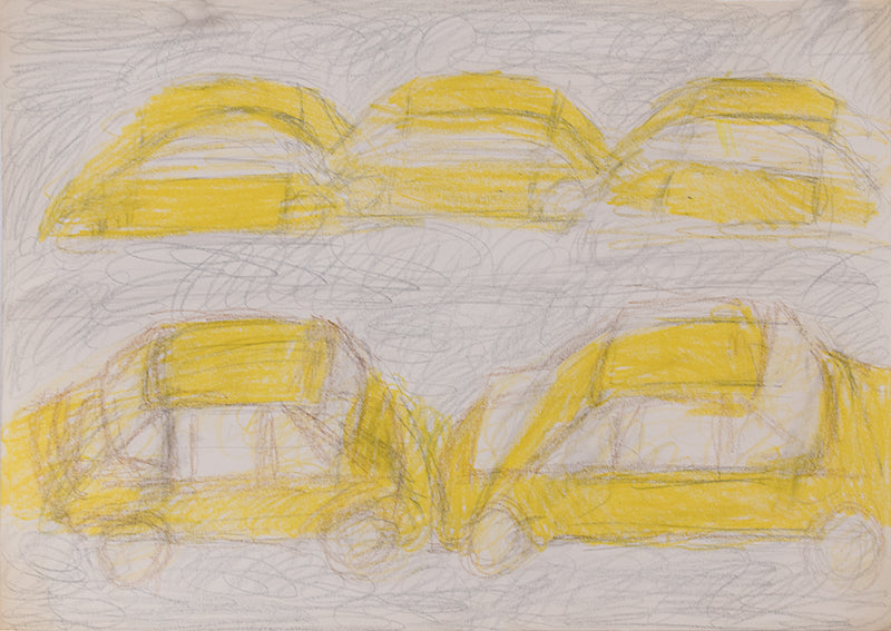 Untitled (Parked Cars), Drawing