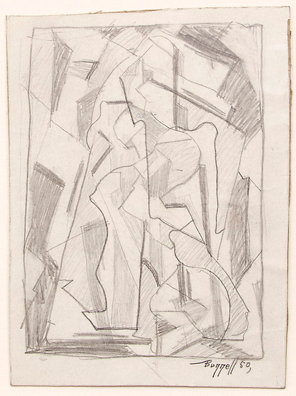 Untitled Abstract (Study for Sacred Family), Drawing, 1950