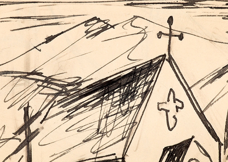 Georgetown (Church in the Mountains, Colorado), Drawing, 1938