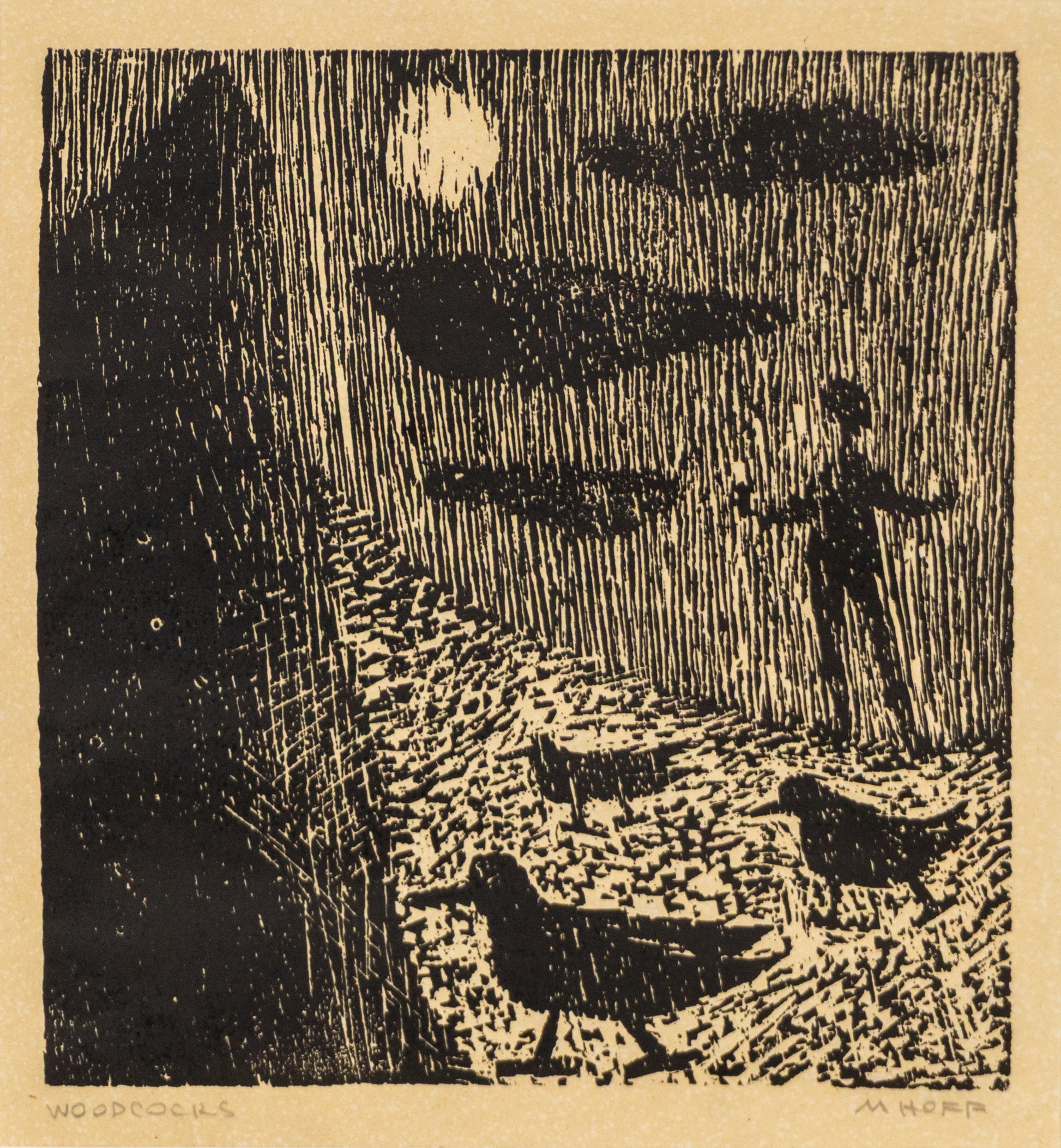 Margo Hoff (1910-2008) artwork for sale. Woodcocks (Wordsworth-Prelude), Print, Denver, Colorado, Art Gallery)