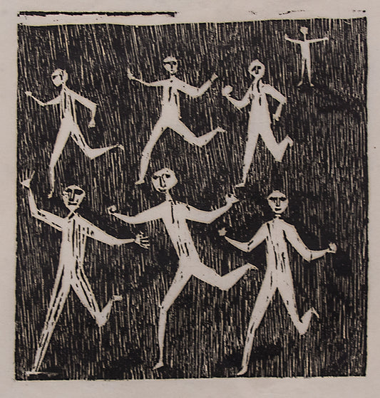 Untitled (Racers or Running Figures in Black & White), Print