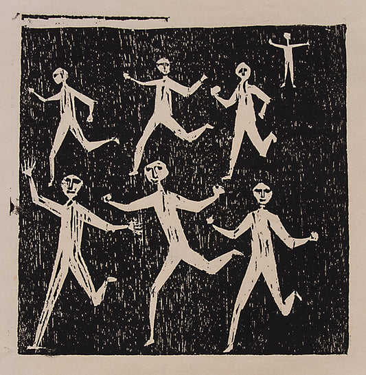 Untitled (Racers or Running Figures in Black & White), Print