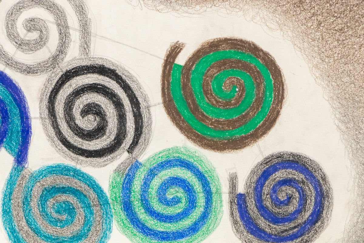 Untitled (Seven Spirals), Drawing, 1967