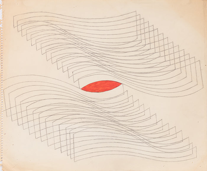 Untitled (Opposing Waves), Drawing