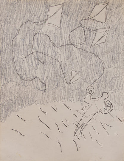 Untitled (Flying a Kite), Drawing