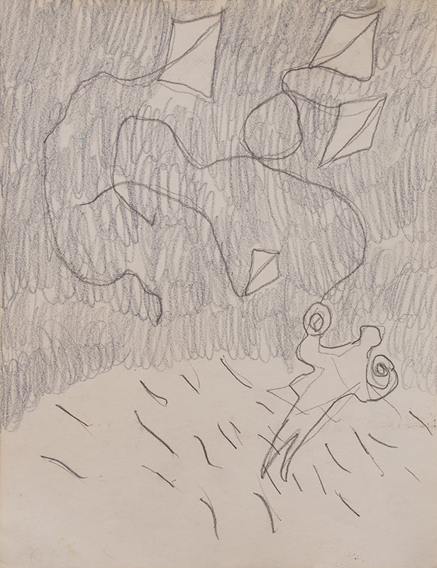 Untitled (Flying a Kite), Drawing