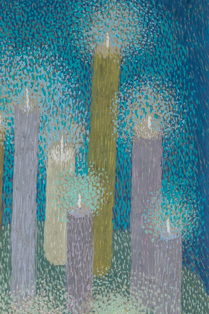 Lighted Candles, 20, Painting, 1954