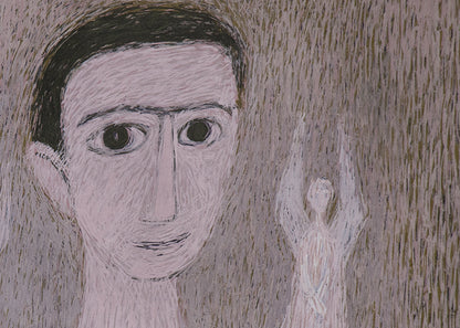 Boy & Angels, Painting, 1949