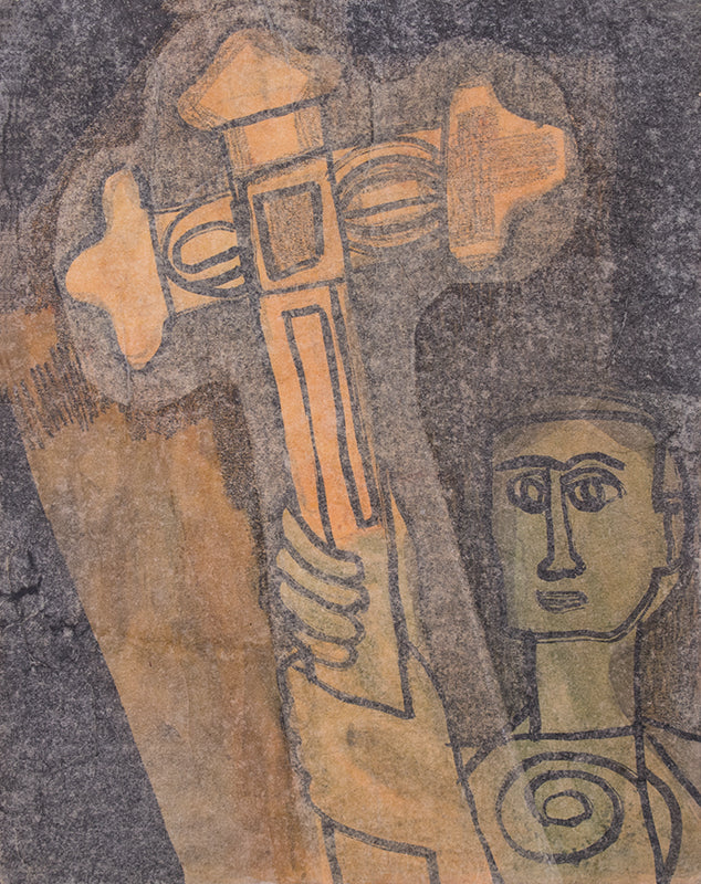 Boy and Cross, 12, Painting