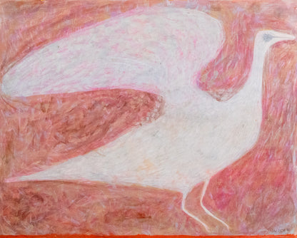 White Bird Landing, or Sea Bird, Painting, circa 1960