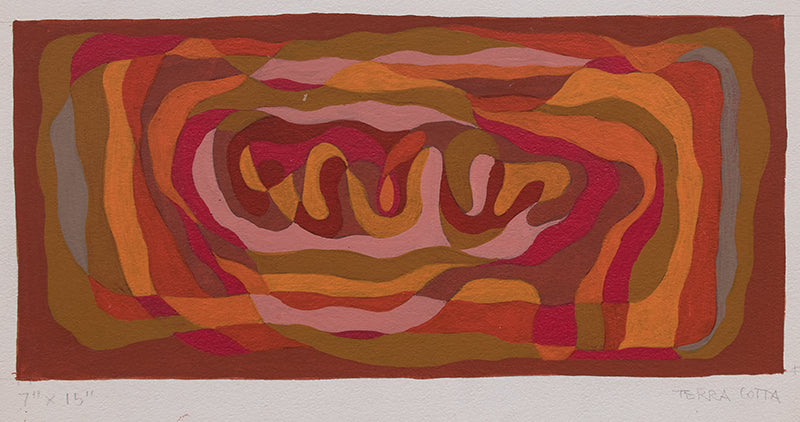 Sketch for Wall Painting, Terracotta, Painting