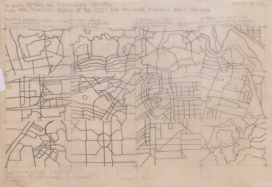 Plan for Painting: Jewels of the City, Drawing, 1981