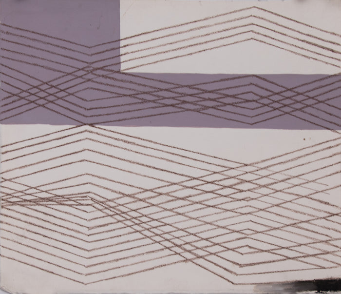 Untitled (Geometry in Purple and White), Painting