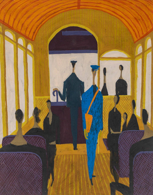 Margo Hoff (1910-2008) artwork for sale. Street Car, 21, Painting, Denver, Colorado, Art Gallery)