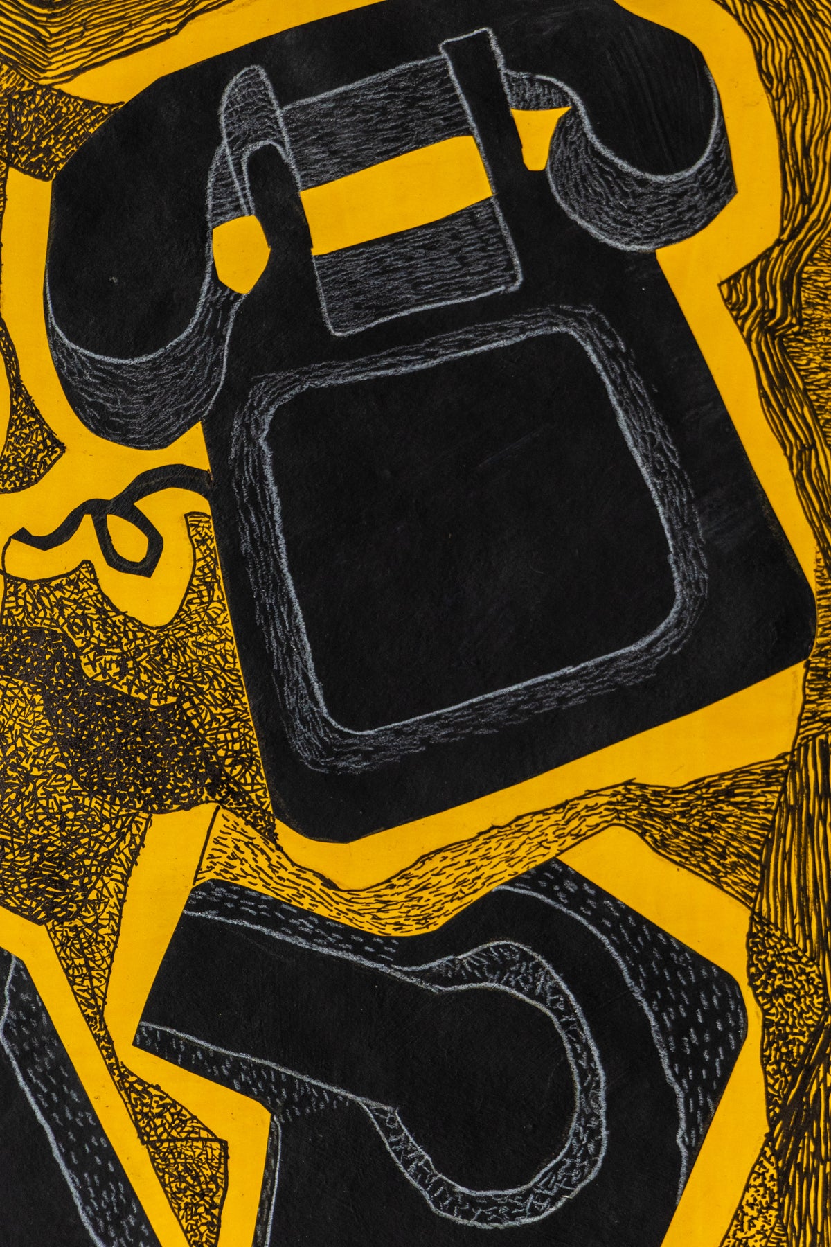 Untitled (Telephone, Phonograph), Painting
