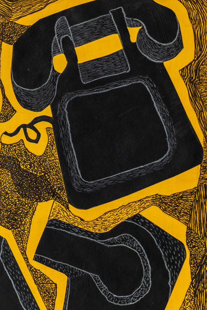 Untitled (Telephone, Phonograph), Painting