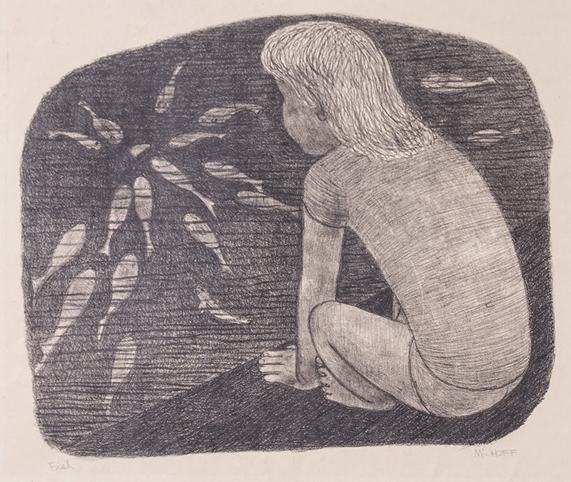 Margo Hoff, Fish, lithograph on paper Print