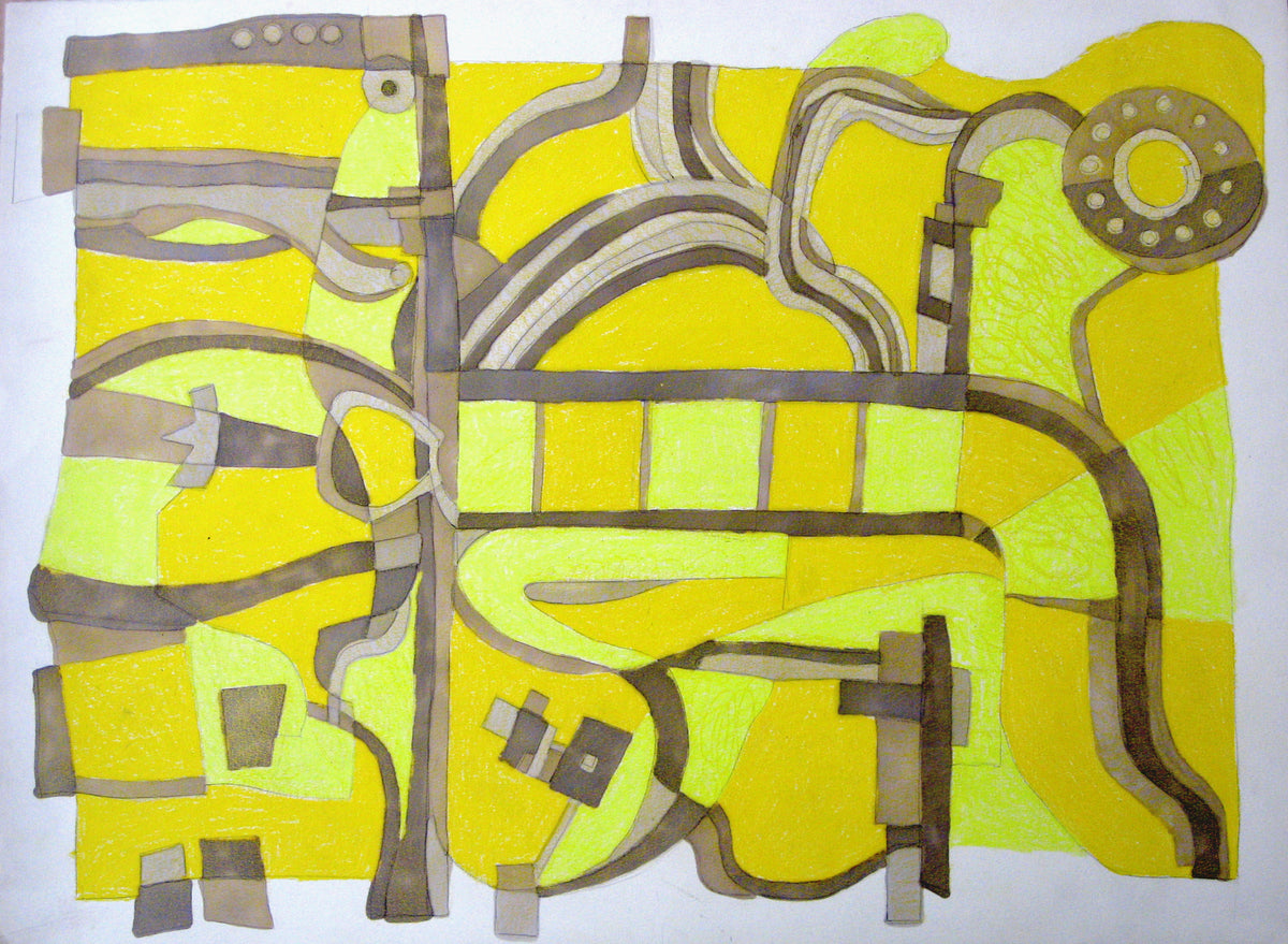 Untitled (Yellow Maze), Drawing