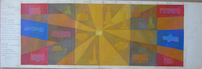 #2 Sketch for Plattsburgh Wall, Kaleidoscope, Painting