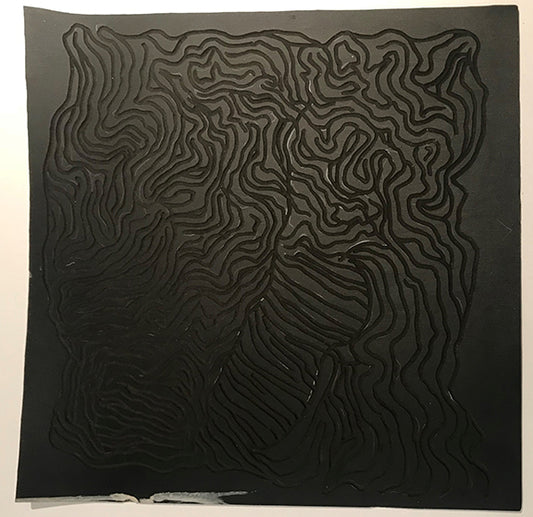 Tornado Watch (Linoleum Block for the print), Woodblock