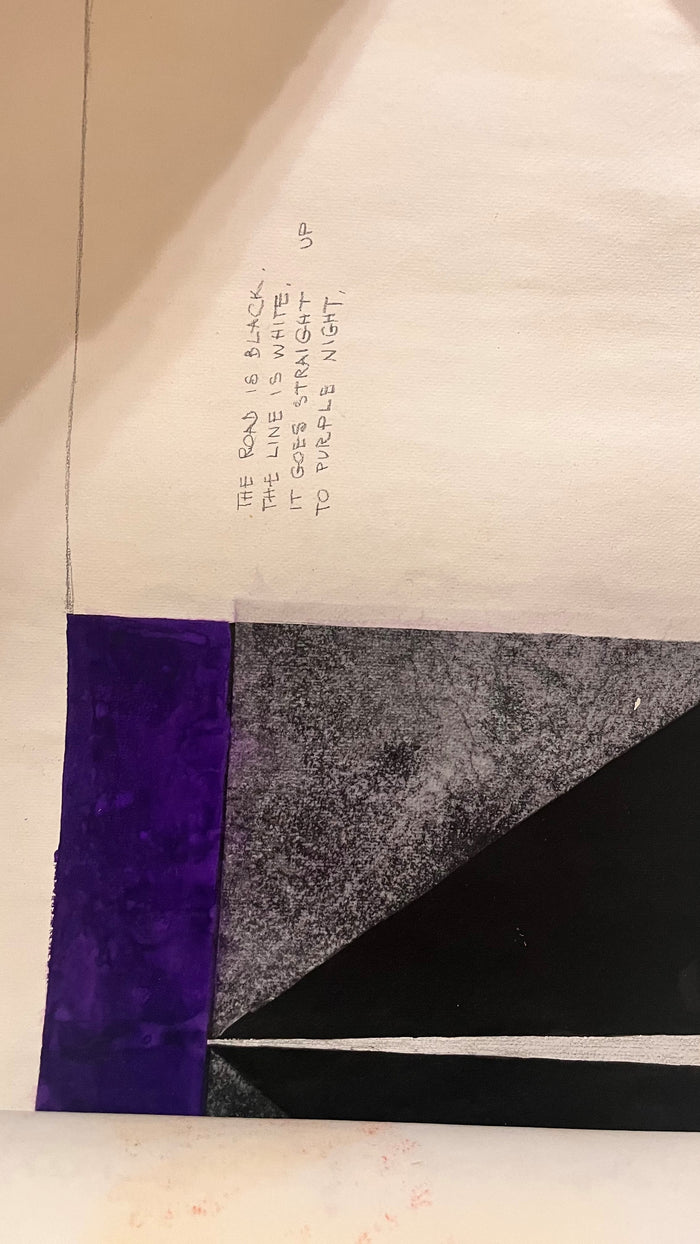 Untitled (The Road is Black), Painting