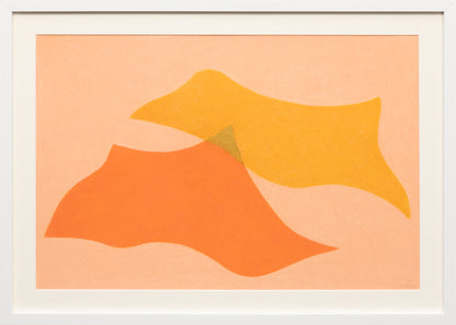 Flying Forms, Mixed Media Drawing