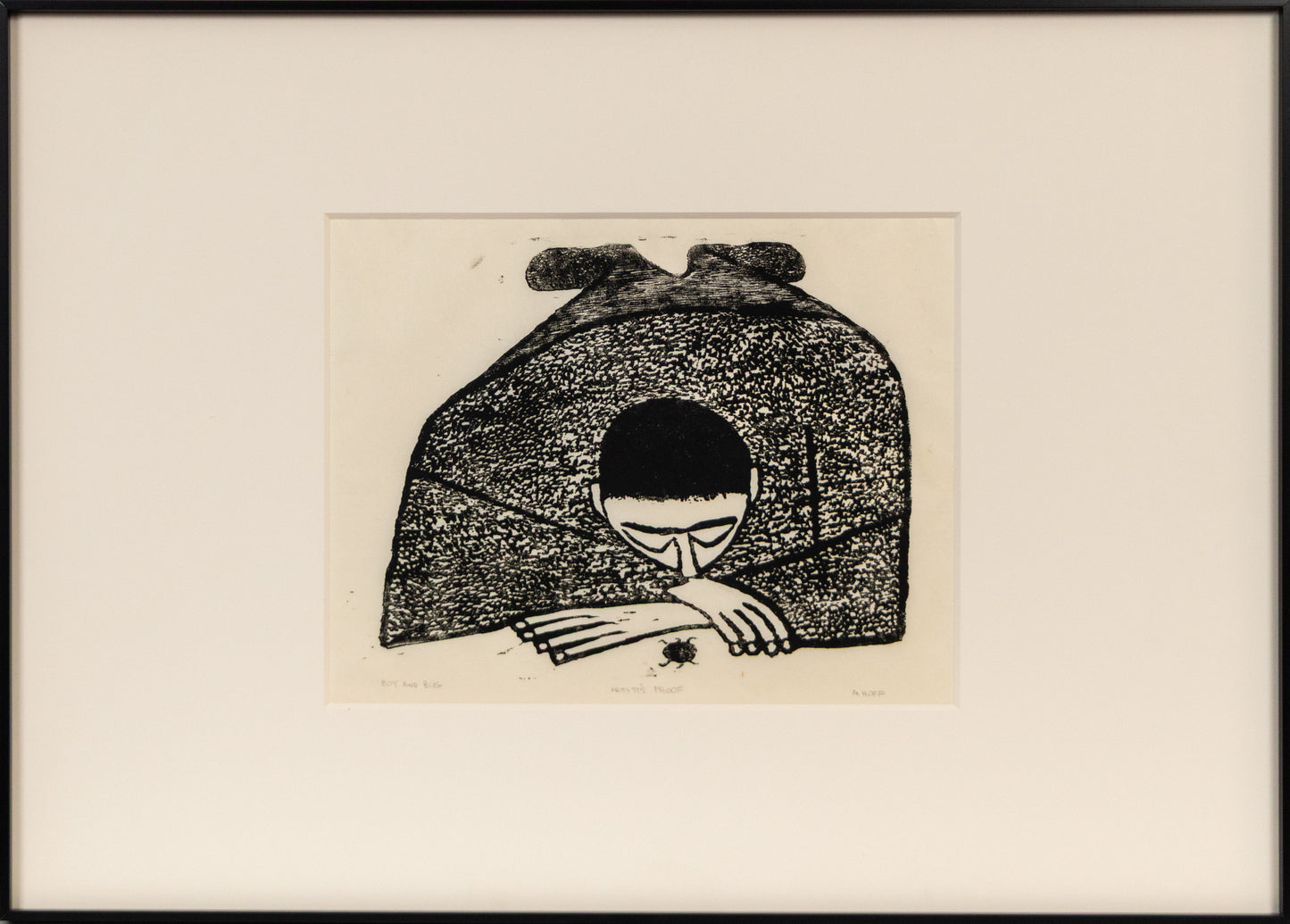 Boy and Bug, Artist proof, Print, 1950