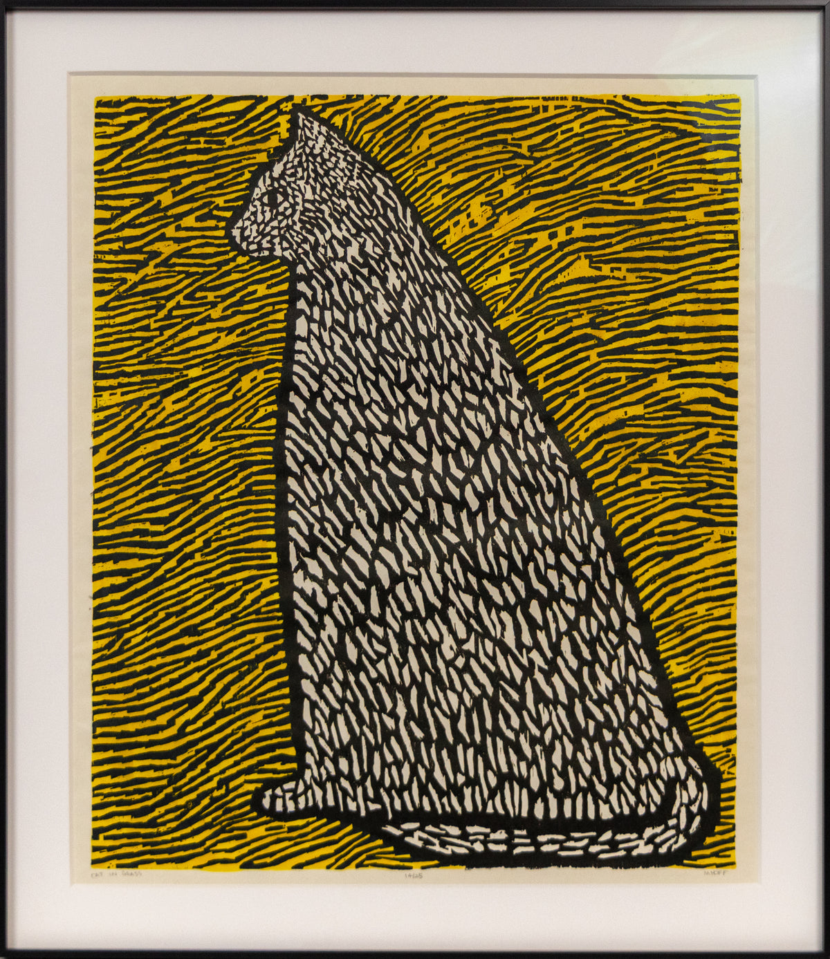 Cat in Grass, Print, circa 1950