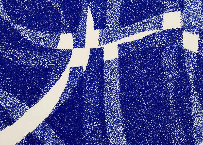 White Line - Blue (Variation 1), Print