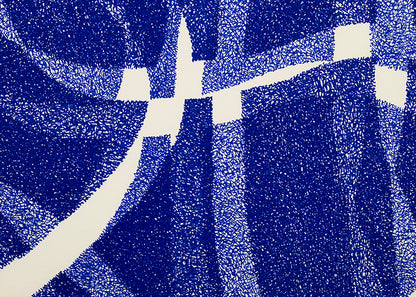White Line - Blue (Variation 1), Print