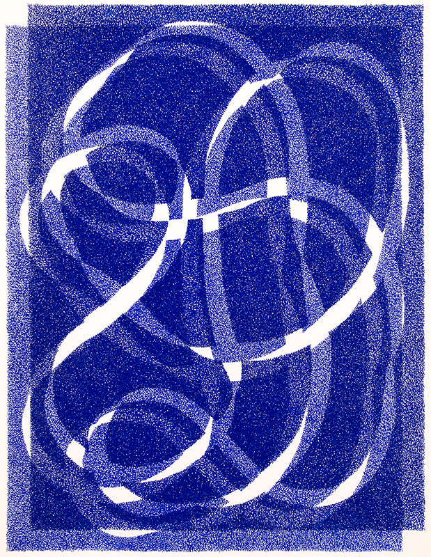 White Line - Blue (Variation 1), Print