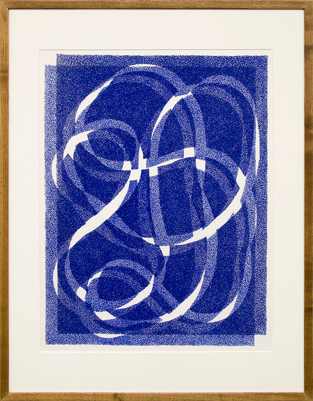 White Line - Blue (Variation 1), Print
