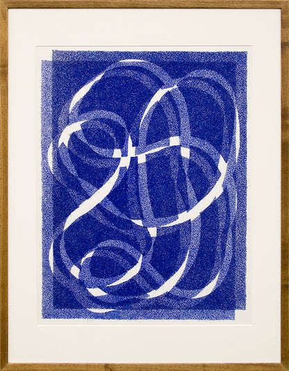 White Line - Blue (Variation 1), Print