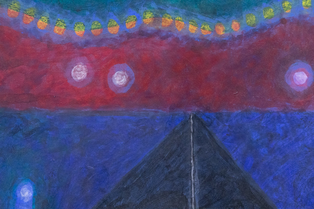 Untitled (Night Road), Painting