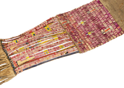 Tobacco Bag with Quillwork and Trade Beads, circa 1850-1875