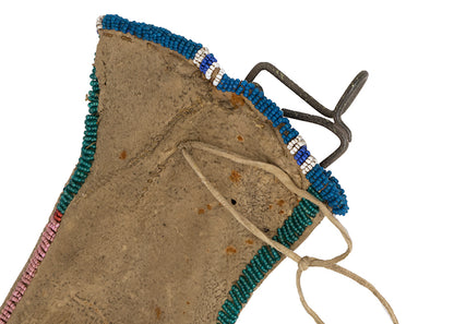 Tobacco Bag with Quillwork and Trade Beads, circa 1850-1875