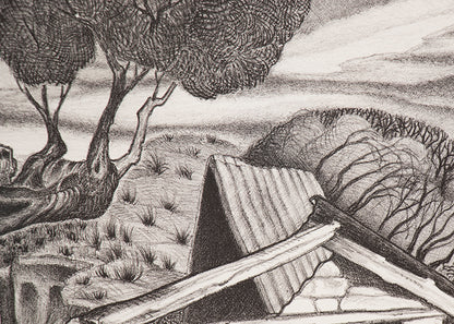 Prospector's Cabin (Mountain Cabin), Print, circa 1937