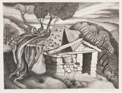 Prospector's Cabin (Mountain Cabin), Print, circa 1937