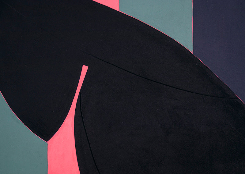Somethin' Stupid (Abstract with Three Black Polygons), Painting, 1988