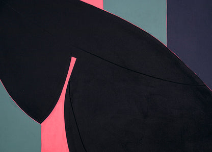 Somethin' Stupid (Abstract with Three Black Polygons), Painting, 1988